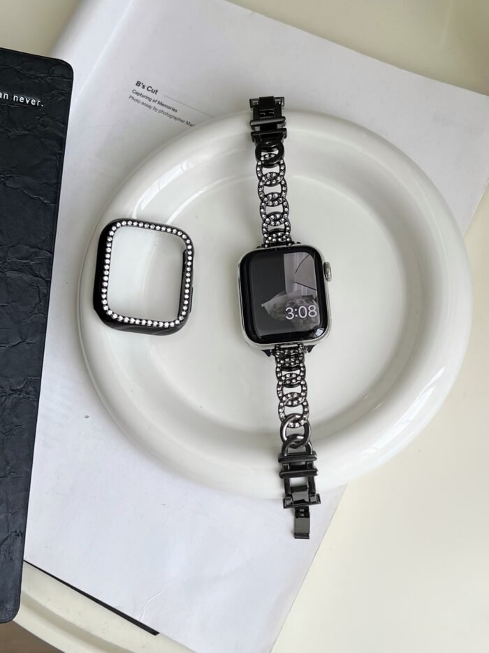 Metal Diamond Apple Watch Strap for Ultra & Series 9 8 7 6 SE - Image 11
