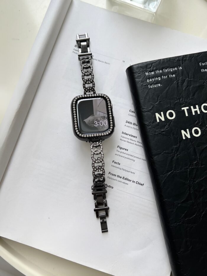 Metal Diamond Apple Watch Strap for Ultra & Series 9 8 7 6 SE - Image 10