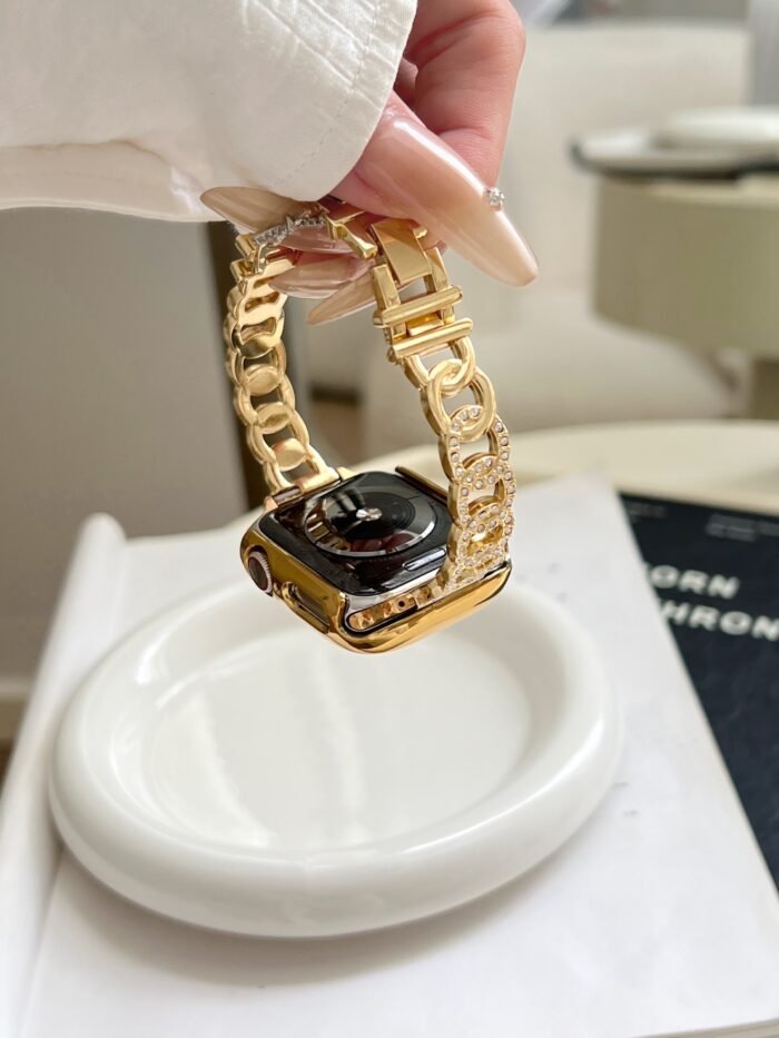 Metal Diamond Apple Watch Strap for Ultra & Series 9 8 7 6 SE - Image 5