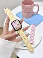 Plaid Silicone Watch Band for Apple Watch 38/40/41/42/44/45/46/49mm - Image 11