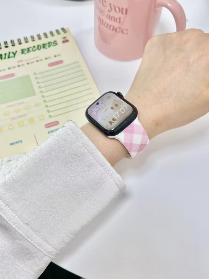 Plaid Silicone Watch Band for Apple Watch 38/40/41/42/44/45/46/49mm - Image 8
