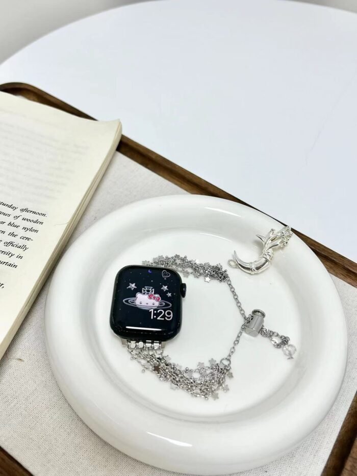 Star Tassel Metal Watch Strap for Apple Watch 38mm–49mm – Elegant Bracelet Band - Image 3