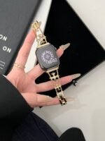Floral Diamond Metal Link Band for Apple Watch – Luxury Chain Design - Image 34