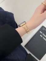 Floral Diamond Metal Link Band for Apple Watch – Luxury Chain Design - Image 27