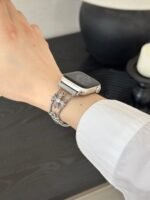Floral Diamond Metal Link Band for Apple Watch – Luxury Chain Design - Image 23