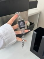 Floral Diamond Metal Link Band for Apple Watch – Luxury Chain Design - Image 18