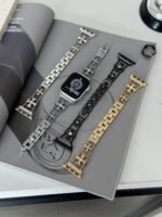 Floral Diamond Metal Link Band for Apple Watch – Luxury Chain Design - Image 9