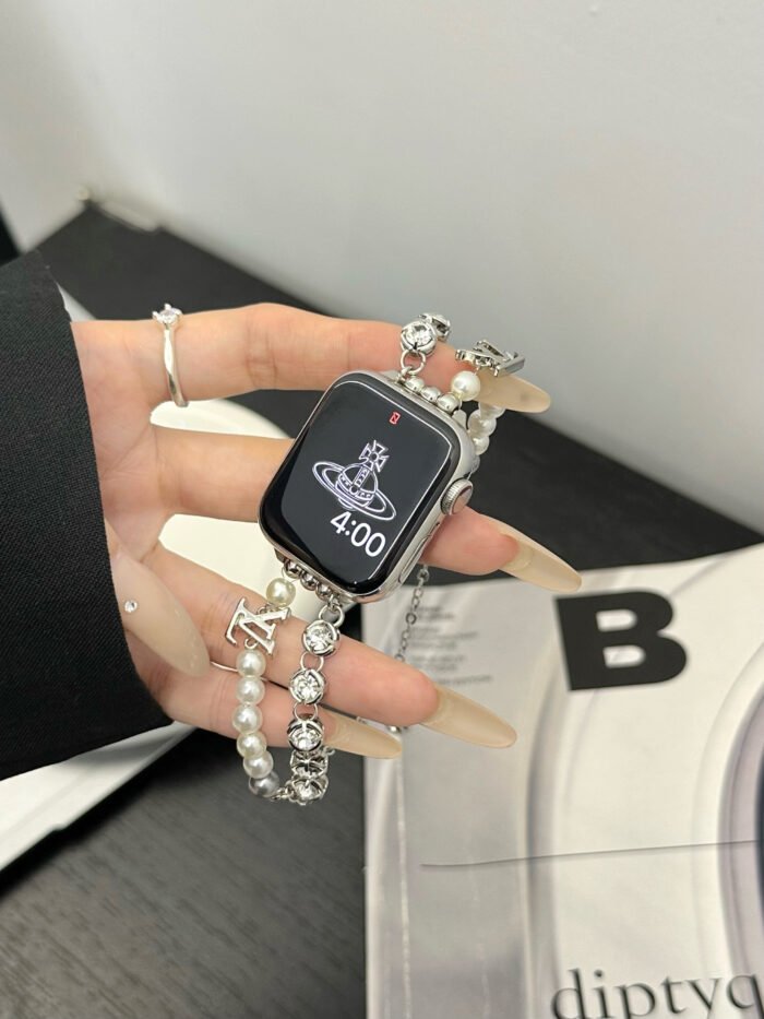 Premium Chain Bracelet Strap for iWatch – Stainless Steel, Fashion Style - Image 6