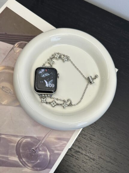 Premium Chain Bracelet Strap for iWatch – Stainless Steel, Fashion Style