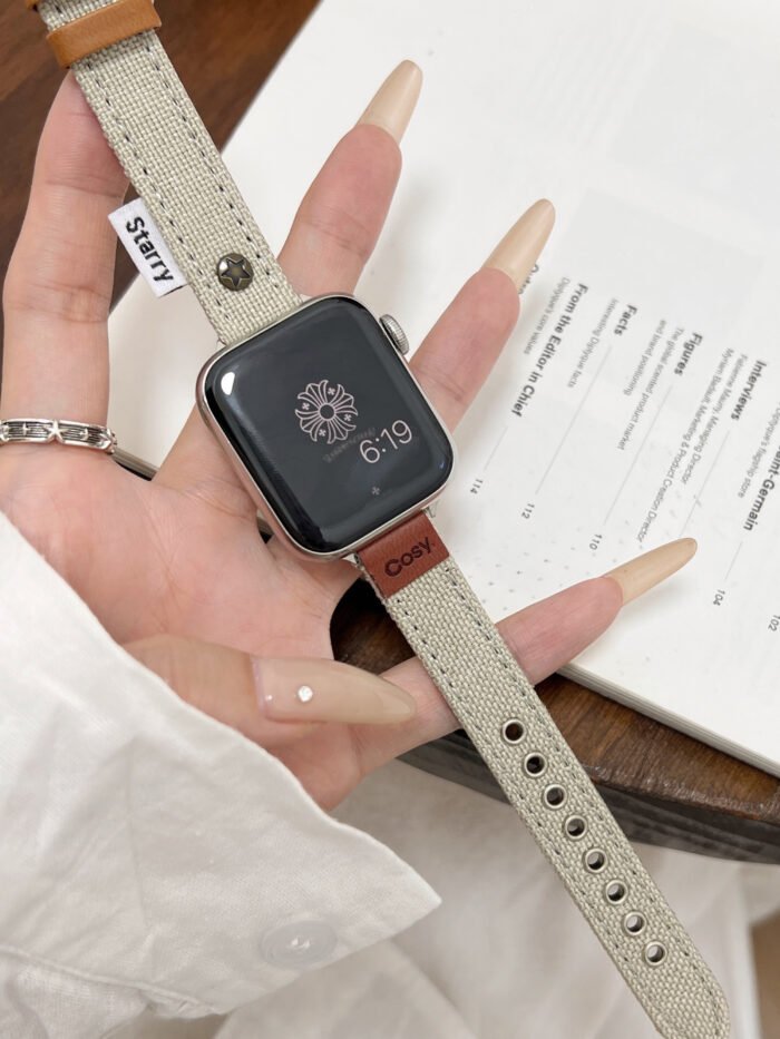 Cosy Braided Leather Strap for Apple Watch – Soft Woven Band 38–49mm Compatible - Image 10