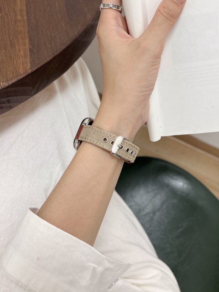 Cosy Braided Leather Strap for Apple Watch – Soft Woven Band 38–49mm Compatible - Image 11
