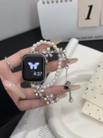 Pearl Crystal Floral Watch Band for Apple Watch 38/40/41/42/44/45/46/49mm - Image 26