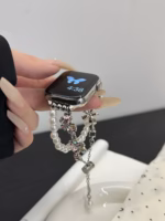 Pearl Crystal Floral Watch Band for Apple Watch 38/40/41/42/44/45/46/49mm - Image 25