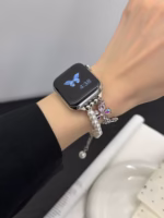 Pearl Crystal Floral Watch Band for Apple Watch 38/40/41/42/44/45/46/49mm - Image 24