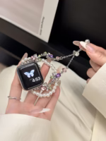 Pearl Crystal Floral Watch Band for Apple Watch 38/40/41/42/44/45/46/49mm - Image 22