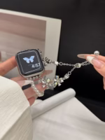 Pearl Crystal Floral Watch Band for Apple Watch 38/40/41/42/44/45/46/49mm - Image 14