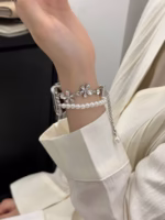 Pearl Crystal Floral Watch Band for Apple Watch 38/40/41/42/44/45/46/49mm - Image 10