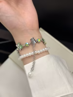 Pearl Crystal Floral Watch Band for Apple Watch 38/40/41/42/44/45/46/49mm - Image 5