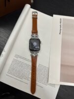 Elegant Cream White Leather Band – Gold Buckle – for Apple Watch - Image 38