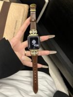 Elegant Cream White Leather Band – Gold Buckle – for Apple Watch - Image 33