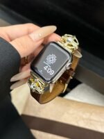 Elegant Cream White Leather Band – Gold Buckle – for Apple Watch - Image 31