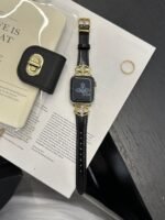 Elegant Cream White Leather Band – Gold Buckle – for Apple Watch - Image 22