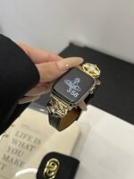 Elegant Cream White Leather Band – Gold Buckle – for Apple Watch - Image 20