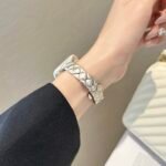 Quilted Metal Bracelet Band for Apple Watch – Luxury Diamond Pattern Design - Image 8