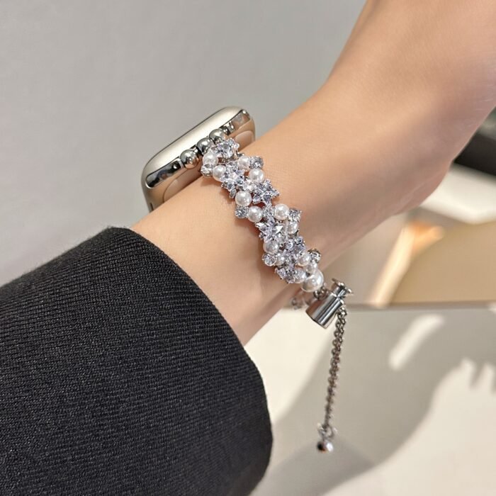 Zircon Star Charm Bracelet Strap for Apple Watch – Luxury Crystal Band 38–49mm - Image 5
