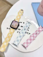 Plaid Silicone Watch Band for Apple Watch 38/40/41/42/44/45/46/49mm