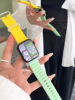Ocean Color Block Silicone Apple Watch Band – Soft, Durable & Sweat-Resistant - Image 16
