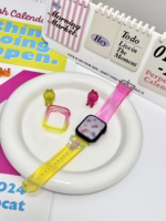 ransparent Duo-Color Resin Apple Watch Bands with Charm Beads - Image 14