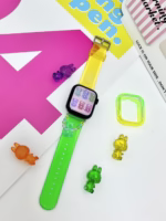 ransparent Duo-Color Resin Apple Watch Bands with Charm Beads - Image 6
