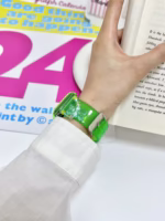 ransparent Duo-Color Resin Apple Watch Bands with Charm Beads - Image 11