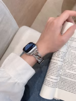 Luxury Denim Chain Apple Watch Band – Compatible with 38/40/41mm & 42/44/45mm Models - Image 10