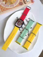 Ocean Color Block Silicone Apple Watch Band – Soft, Durable & Sweat-Resistant - Image 13