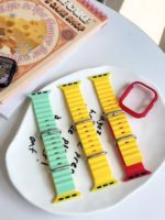Ocean Color Block Silicone Apple Watch Band – Soft, Durable & Sweat-Resistant - Image 8