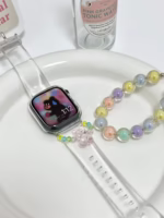 ransparent Duo-Color Resin Apple Watch Bands with Charm Beads - Image 19