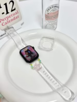 ransparent Duo-Color Resin Apple Watch Bands with Charm Beads - Image 23